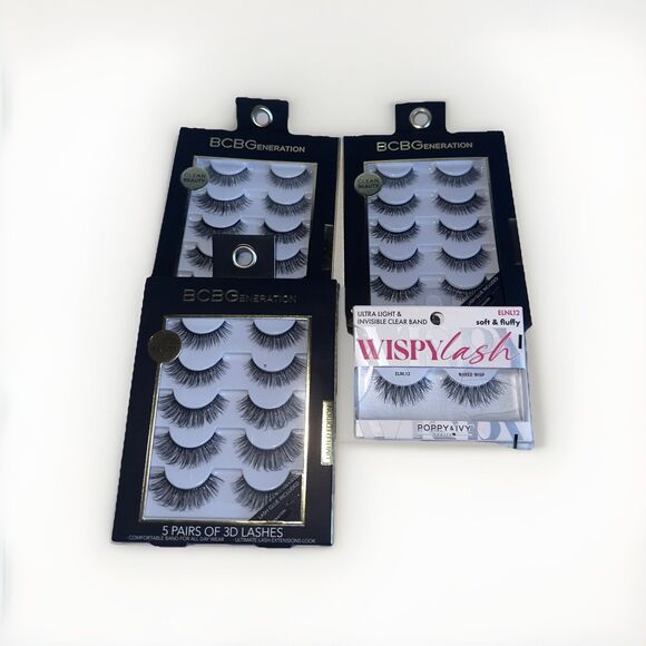 3D Eyelash Extension Volume Wispy Lash Falsies 16 Pairs with Glue Starter Kits - Picture 1 of 11